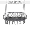 Hanging Hammock Swing Chair Cotton Rope Porch Swing for Indoor Outdoor Patio
