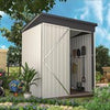 Metal Garden Shed with Lockable Door,Waterproof Outdoor Storage Box for Backyard