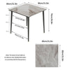 Glass Effect Marble Dining Table Square Top Coffee Table for Kitchen Living Room