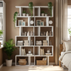 6 Tier Bookcase with Shelf Unit for Storage Bookshelf Display Living Room Office