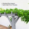 3 x 3 m Wooden Pergola Kit, Garden Gazebo Shelter for Climbing Vines, Dark Brown