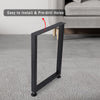 2x Metal Table Legs Furniture Legs Replacement Heavy Duty Square Tube Desk Legs