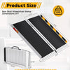 3Ft Portable Aluminum Wheelchair Ramp Non-Slip Surface 600 Lbs Threshold Ramp