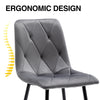 4/6X Dining Chairs Set Velvet Padded Seat Metal Legs Home Kitchen Office