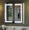 Wall Mounted LED Bathroom Mirror Cabinet with Shaver Socket Storage Cupboard