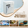 Laundry Cabinet Tilt-Out w/ 2 Laundry Bags Drawers Foldable Kitchen Trash White