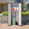 BIRCHTREE Metal Garden Storage Box Shed Outdoor with Shelves Cabinet Anthracite