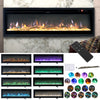 40/50/60/70/80/100inch Insert/Wall Mounted LED Fireplace Electric Inset Fire
