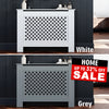 Radiator Cover MDF Wood Cross Pattern Grill Wall Cabinet Traditional Furniture