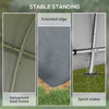 3 x 3(m) Garden Storage Tent, Heavy Duty Outdoor Shed, Grey
