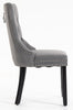 Plush Velvet Dining Chairs with Knocker 1 2 4 6 Black Grey Beige Stud Detailing
