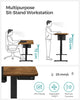 Electric Standing Desk, Height Adjustable Desk Rustic Brown and Black LSD016X11