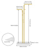 Heavy Duty Gold Coat Rack Stand Strong Marble Base Stand Clothes Rail Nighstand