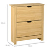 Shoe Storage Cabinet with 12 Compartments, 4 Shelves, 2 Drawers, and Protective