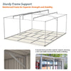 12x14FT Galvanized Metal Garden Shed Lockable Door Tool Storage shed, Anthracite