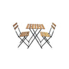 Folding Wooden Garden Bistro Set, 2 Seater Garden Furniture Set, Folding Bistro