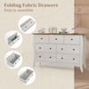 Freestanding Dresser Chest of Drawers 7-Drawer Cabinet w/4 Big Drawers-Grey