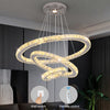 K9 Crystal 3 Ring Chandelier LED Ceiling Lights Pendant Light Dimmable w. Remote