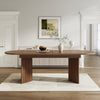 Extendable Table, 160(200)x90cm, Oval Dining Table for 6-8 Seater, Walnut Finish