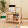 Mud Kitchen for Kids Outdoor Patio Wooden Pretend Play Kitchen with Sink