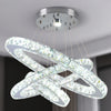 K9 Crystal 3 Ring Chandelier LED Ceiling Lights Pendant Light Dimmable w. Remote