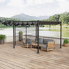 3 x 2.8m Pergola with Retractable Roof & Hollow Shade Garden Canopy Patio Gazebo