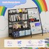 Bookshelf Bookcase with 9 Storage Compartme for Children's Reading Room Black