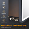 Bathroom Mirror Cabinet with Shaver Socket Demister 3 LED Lights Black Cupboard