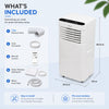 EMtronics 9000BTU Portable Air Conditioner Dehumidifier Fan and Window Vent Kit