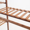 Bamboo Wooden Clothes Rail Rack Garment Hanging Shelf Stand Corner Open Wardrobe