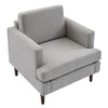 Single Accent Chair Fabric Sofa Wingback Armchair w/ Wood Frame for Living Room