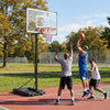 5.6-10 Ft Adjustable Basketball Goal System w/ 44 Inch Shatterproof Backboard