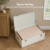 BTFY Metal Storage Trunks Set of 3 Grey White Blush Gold Hardware Chest