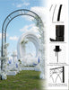 Metal Garden Arch Trellis with Ground Stake Wedding Archway for Climbing Plant