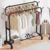 Heavy Duty Double Rail Clothes Garment Hanging Rack Shelf Display Stand UK
