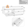 LEd Coffee Table with Drawer Storage, High Gloss Coffee Table for Living Room