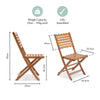 Wooden Garden Chairs Set of 2, Folding Acacia Hardwood Chairs, Vonhaus