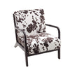 Black and White Spots Velvet Upholstered Armchair Modern Wooden Frame Tub Chair