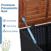 3 PCS Outdoor Wicker Bistro Set Garden Patio Rattan Sofa Set w/Cushion
