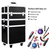 3 in 1 Makeup Trolley Case Beauty Vanity Case Box Hairdressing Trolley on Wheels