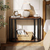 2-Tier End Table for Living Room, Industrial Narrow Side Table with Metal Frame