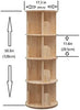 2-5 Tier Rotating Bookshelf 360 Display Floor Standing Bookcase Storage Rack