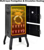 Charcoal BBQ Smoker Grill with Thermometer 2 Door Outdoor Roaster Cooking Oven