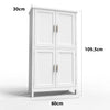 Kitchen Pantry Cupboard Freestanding Tall Storage Cabinet With 4 Door &4 Shelves