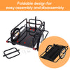 Folding Bicycle Cargo Storage Cart and Luggage Trailer with Hitch Black