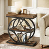 Industrial Side Table Narrow Small End Table with 3-Tier Storage for Living Ro