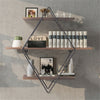 Wall Mounted Floating Shelves Wood Partition Storage Geometric Open Wall Rack UK