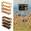 Foldable Camping Table Convertible in 5 Tier Rack Picnic Table with Storage Bag