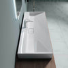 Bathroom Wash Basin Sink Stone Wall Hung Countertop Large +Waste Trap 1200x460mm