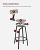 Tall Bar Stools, Bar Chairs with Backrest，1 set for 2 pieces，LBC026B02V1